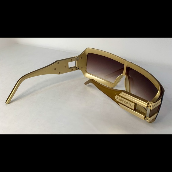 Jimmy Choo Sheild Sunglasses Spark/S NSZJ5 Gold - Picture 11 of 13